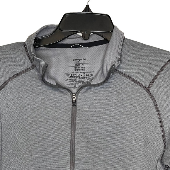Patagonia Mens 1/4 Zip Pullover Lightweight Shirt Size Medium Gray Polyester - Picture 2 of 4
